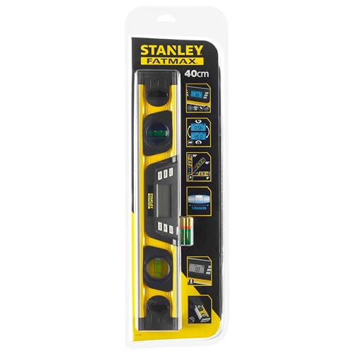 Image of STANLEY 0-42-063 40 cm Digital Angle Level with 0.2 Digital Accuracy & Easy-to-Read LCD Screen, 1 Year Warranty, YELLOW & BLACK