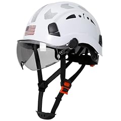A White Hard Hat with Smoke Visor