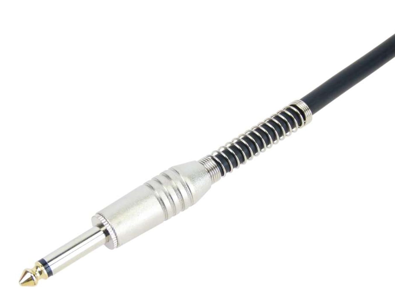 Paccs 1 x 15 m Lautsprecherkabel 6,3 mm Klinke Mono Male TS auf 6,3 mm Klinke Mono TS Male mit Ganzmetall Stecker, vergoldete Spitze, PA Boxenkabel Speaker Kabel 2 x 1.5mm²