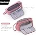 EASTHILL Big Capacity Pencil Case Canvas High Large Storage Pouch Marker Pen Case Simple Stationery Bag School College Office Organizer for Teens Girls Adults Student - Pink