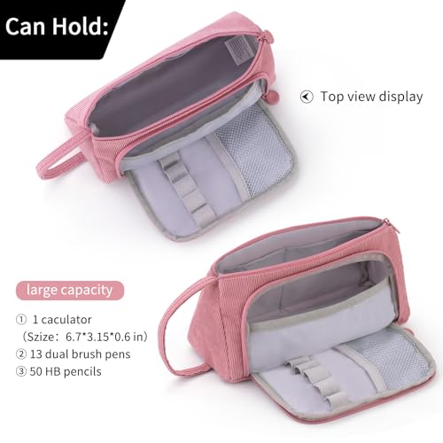 EASTHILL Big Capacity Pencil Case Pouch Pen Case Simple Stationery Bag School College Office Organizer for Teens Girls Adults Student