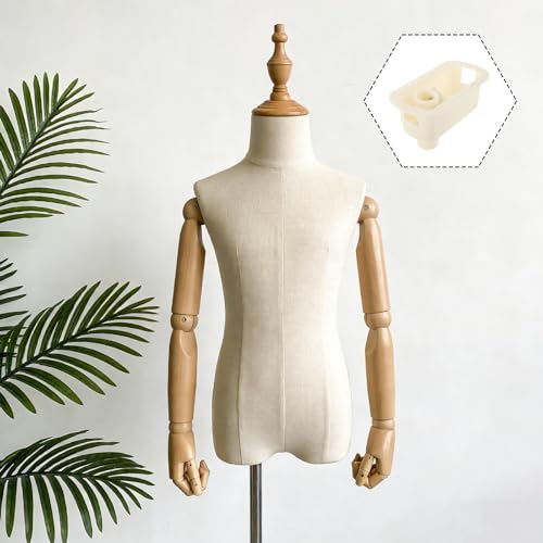 Base de exhibición para maniquí de torso, soporte de plástico estable para ropa 7