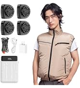 Amazon.co.jp: [Hon&Guan] 空調作業服 ファン付きベスト 4ファン