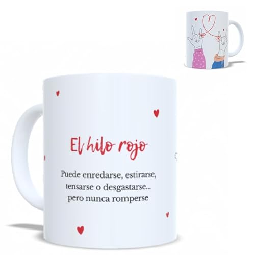 Tazas de Cerámica para Novios | Tazas Originales para Regalar San Valentín | Regalo Pareja, Novio y Novia | Regalos Originales para Parejas (El hilo roj) Tazas de Cerámica para Novios | Tazas Originales para Regalar San Valentín | Regalo Pareja, Novio y Novia | Regalos Originales para Parejas (El hilo roj)