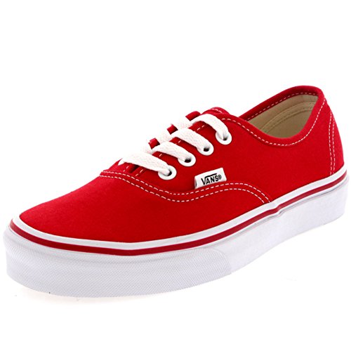 Vans Vans Authentic Unisex Skate Trainers Shoes Red 9 B(M) US Women / 7.5 D(M) US Men