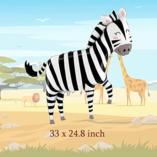 8Pcs Jungle Safari Animal Balloons Large Lion Elephant Zebra Giraffe Foil Mylar Balloons For Safari Jungle Wild Zoo Theme Birthday Baby Shower Party Decorations Supplies #TOP3