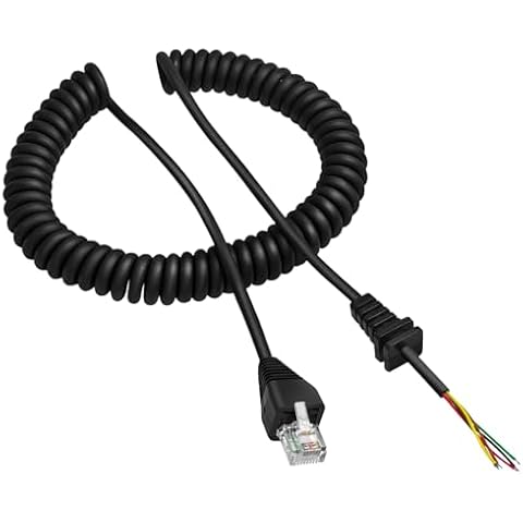 Kokorasa MH-67A8J Mic Cable Cord for Vertex VX-2100 VX-2200 VX-3200 VX-4500 for Yaesu FT-817 FT-857D FT-2400 FT-2400H FT-2500 FT-2500M Handheld Speaker Microphone (1) Cover