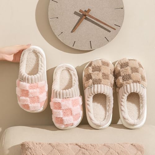 Adult slippers, flower slippers, plush slippers, cute home slippers3