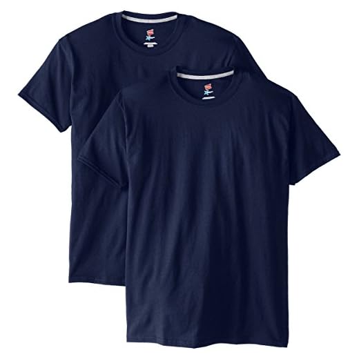 Hanes Pacote de camisetas masculinas X-Temp Performance, camisetas masculinas com absorção de umidade de mistura de algodão, pacote com 2, Azul marino, GG