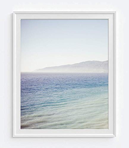 Vintage Malibu Beach Photography Prints, Set Of 2, Unframed, Coastal Wall Decor, Nautical Decor, Fine Art Photography, Seascape Wall Art, Mountain Landscape, 8X10 #TOP1
