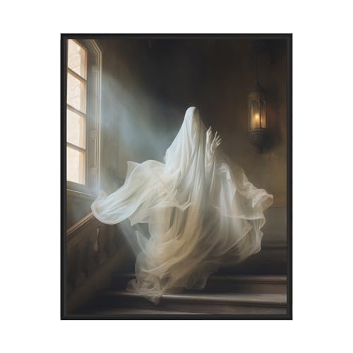 Ghostly Apparition Poster Print, Haunted Scary Spooky Halloween Wall Art