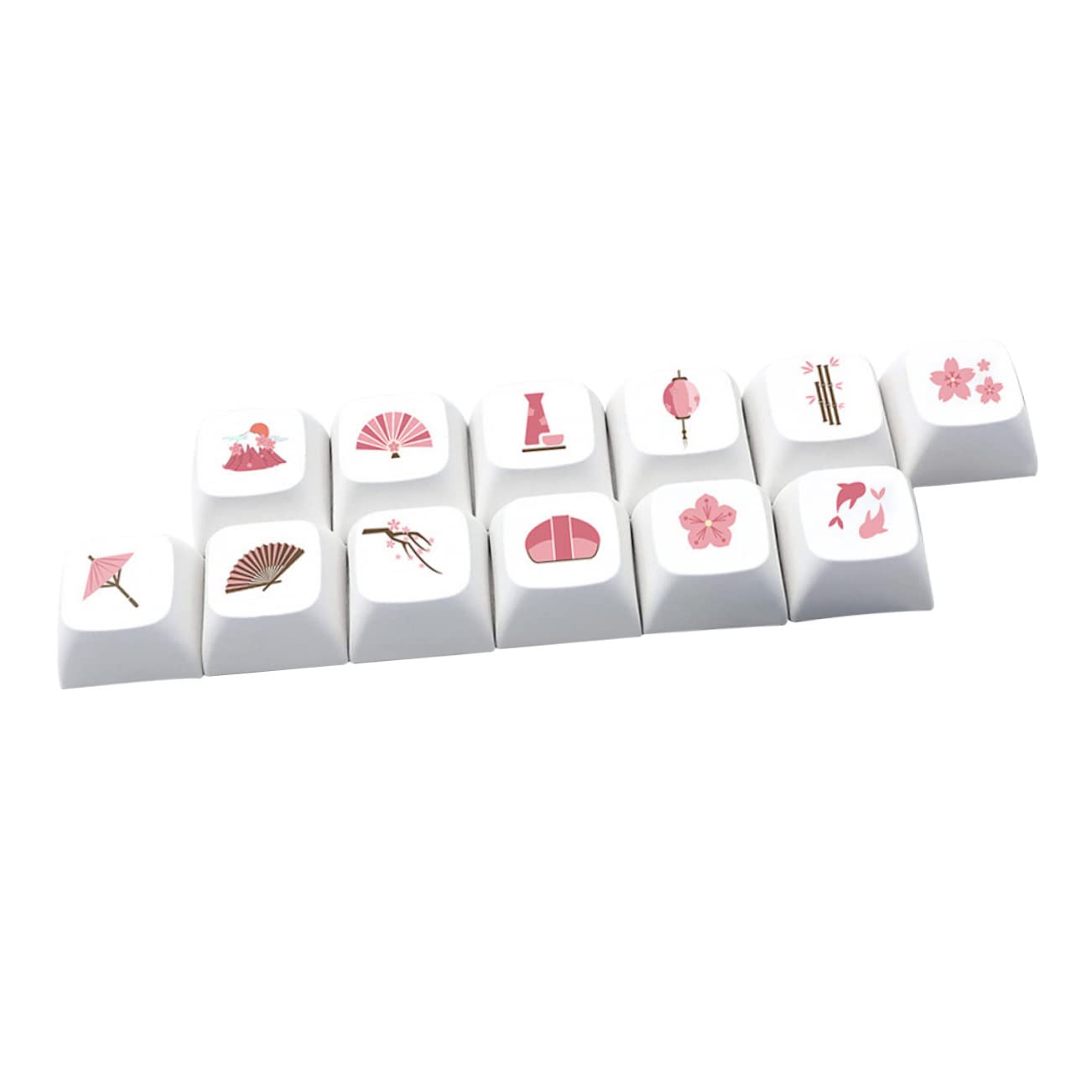 jojofuny 48pezzi Keycap Sottotasto Personalizzati Sublimazione Termica Design Ergonomico e Resistente Compatibili Con Tastiere Meccaniche Stile Cherry Blossom Accessorio Per Tastiera Honey