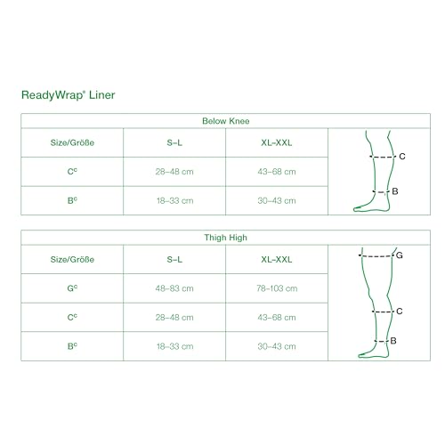 Image of L&R Ready Wrap Liner Sock Calf and Foot, ReadyWrap, 1 Pair (Below Knee - XLarge)