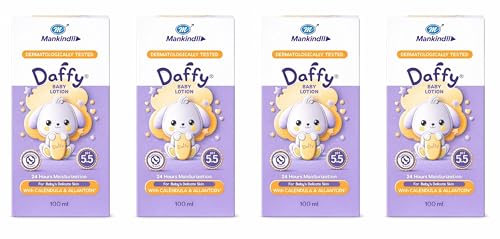 Image of Daffy Baby Lotion with Calendula & Allantoin, pH 5.5 Balanced, 100ml (Pack of 4)