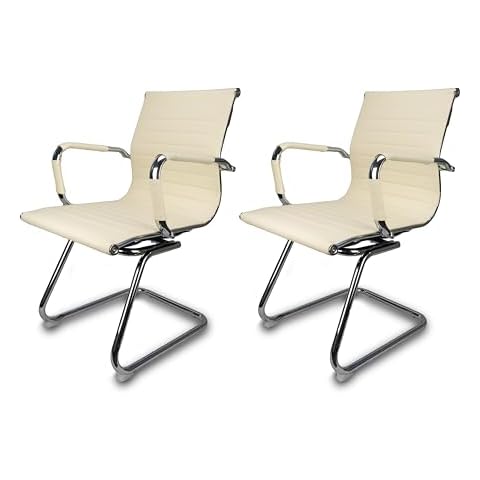 ZANGCO Ergonomic Reception Chairs in Cream Cover