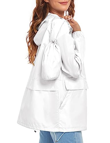 Jminger Womens Rain Jackets Waterproof Quick Dry Outdoor Packable Hoody Windbreaker Jacket For Rain Medium #TOP4
