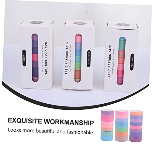 VOSAREA 24 Rolos De Fita Washi De Cor Sólida Decoração Japonesa Enfeites De Scrapbook Fita De Scrapb