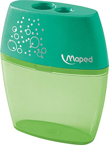 Maped Shaker 2-Hole Pencil Sharpener - 20-Pack - Precise Sharpening - Durable & Portable - Compact Design, Steel Blades - Ideal for Students