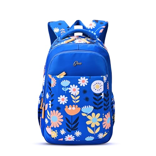 Image of Gear Poppy 17 inch /20L Medium Water Resistant School Bag /Casual Backpack /Daypack /Laptop Bag for Boys /Girls (Blue - Green)