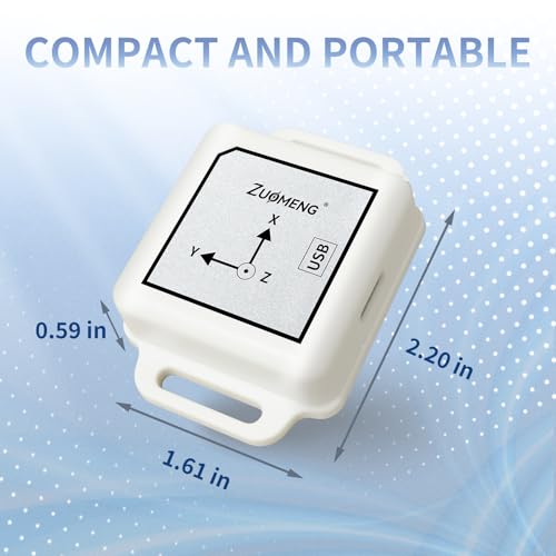 Zuomeng Bluetooth 5.0 Accelerometer Inclinometer Gyroscope with High-Precision 9-Axis Sensor ±0.2° XY Accuracy with Extended Kalman Filter and Magnetic Ellipsoid Calibration for VR & Robot