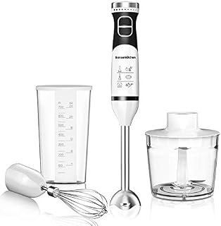 Bonsenkitchen 225W Turbo 9 Speed Immersion Hand Blender Handheld Energy Saving, Stick Blender