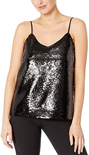 VINCE CAMUTO Black Women's Size Small S Sequin V-Neck Cami Blouse :  Amazon.com.au: Clothing, Shoes u0026 Accessories