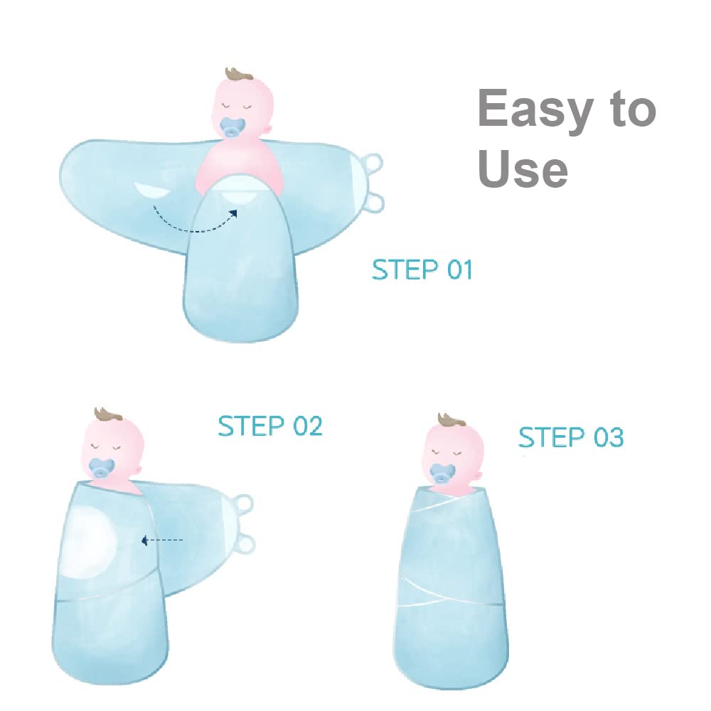 Manta de Muselina para bebé Respetuosa con la Piel, Acogedora Manta para Niños de 3 a 6 Meses, Tamaño M de 2 Piezas (M Size)