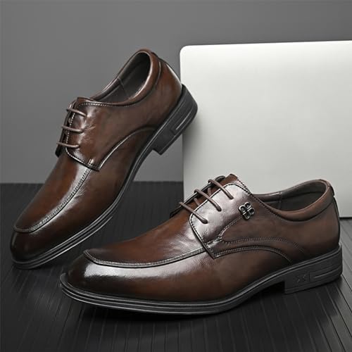 Mens Classic Dress Oxford Shoes, Pointed Toe Lace-up Comfort Oxford Dress Formal Wedding Gentleman Shoes2