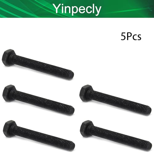 Image of 5pcs Hex Bolts, M8-1.25X60mm Carbon Steel Grade 8.8 External Hex Head Screw Bolts Metric Thread Hexagon Bolts Fastener, Black Hex Bolts