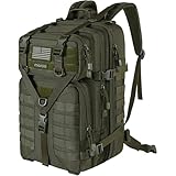 MOSISO 50L Tactical Backpack, Large Men 3 Day Assault Rucksack Military Daypack,Army Green