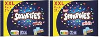 Nestlé SMARTIES Mini XXL Beutel, bunte Schokolinsen, ideal zum Teilen und Snacken mit Familie und Freunden, Farben aus der Natur, 2er Pack (1 x 302,4g)