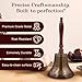 Large & Heavy Solid Brass Loud Hand Call Bell for Weddings, Christmas, School 11