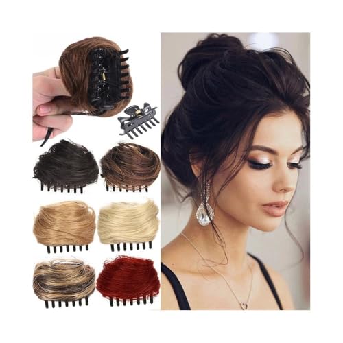 Horquilla Moño espacial, mini moño con pinza, extensión de cabello orejas gato desordenadas, tipo dona Para sujetar y decorar el cabello(103)