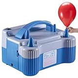 Prextex Portable Balloon Pump Strong Electric Air Blower Dual Nozzle Balloons Inflator for Fast and Easy Bulk Balloons Filling for Event and Party Decoration - Balloon Pump Electric (800W, 110V)