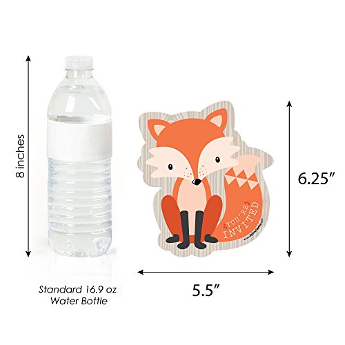 Fox - Shaped Fill-In Invitations - Baby Shower Or Birthday Party Invitation Cards With Envelopes - Set Of 12 #TOP3