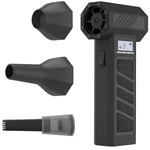 Begally Electric Air Fan & Computer Vacuum 2 in 1 130,000 RPM Portable Cordless Blower for Computer Keyboard Car Cleaning (Black B)