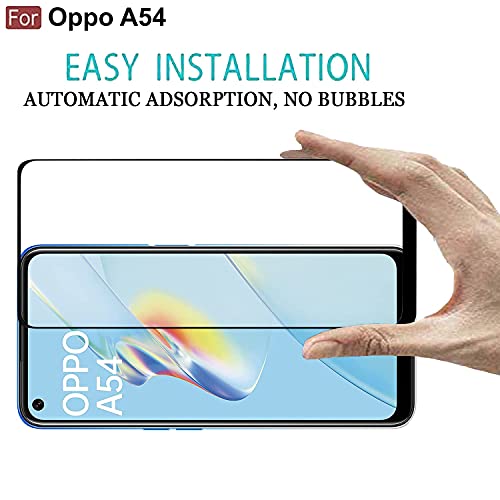 Image of STP FEEL� Glass Screen Protector Designed For Oppo A54 (6.51 inch) [Edge to Edge Coverage] HD Clear, Bubble-Free, Anti-Scratch Full Protection Durable Tempered Glass - Black, Pack of 2