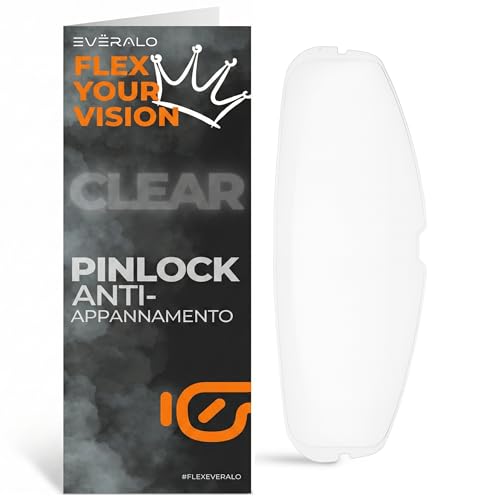 Everalo Pinlock Compatibile con Visiera Scorpion Exo 520 Air - 1400 Air - Exo 391 - Exo R1 Air - Exo ST1400 - Exo ST520 - KDF 16 1 - Lente Anti appannamento DKS213 Compatibile (Pinlock)