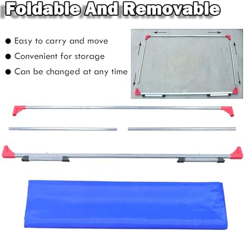 Foldable Table Tennis Barriers, 3-Pack Blue Ping Pong Court Dividers with Galvanized Frame for Easy Ball Pickup, Durable and Portable Sports Accessories