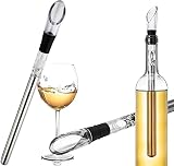 Wine Chiller Stick Small Wine Cooler 3-in-1 Stainless Steel Wine Bottle Cooler Stick Iceless Wine Ch