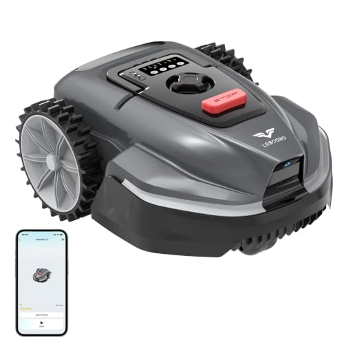 LEBOSBO V3 Rasenmäher Roboter, mit Vision-Navigation, 150+ Hinderniserkennung und App-Steuerung, 50 dB leise, mit Spiralmodus und Regensensor, intelligenter Mähroboter für kleine bis mittlere Gärten