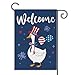 Patriotic Funny Goose Garden Flag 4th of July Independence Day Burlap Yard Flags Vertical Double Sided Print House Flag Memorial Day, Veteran's Day Decor for Outdoor Courtyard Lawn 12.6 X 18.1 in