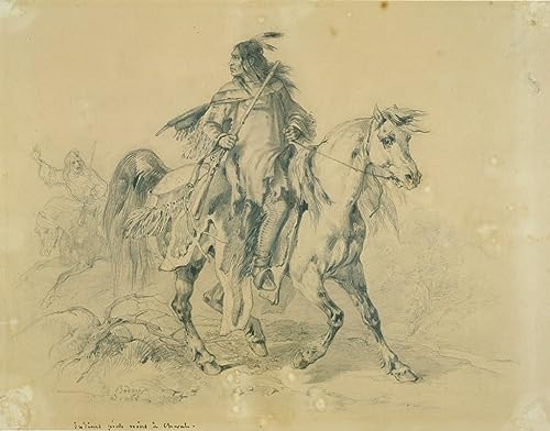 Cuadro de Guerreros Blackfeet de Karl Bodmer para decorar tu dormitorio con arte en lienzo
