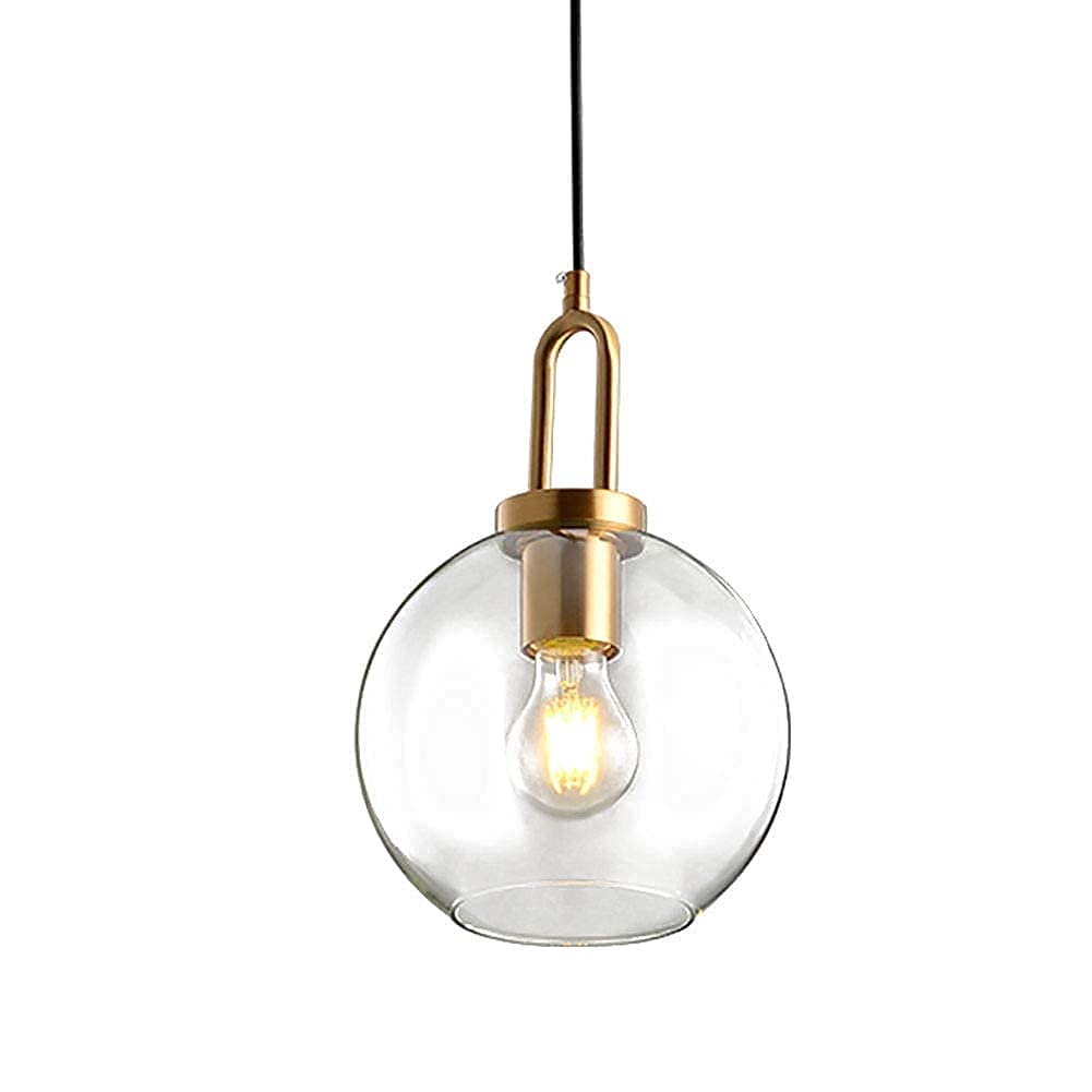 Lustre moderne en or et cuivre au design vintage raffiné