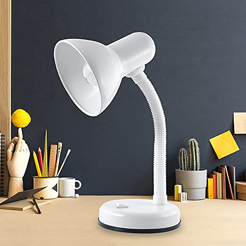 Classic 35w Flexible Neck Desk Lamp - Diamond White, 34cm - Image 3