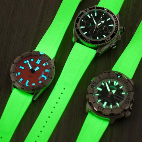 Image of StrapHabit Quick Release Deployant Rubber Watch Strap For Large and Small Wrists - Women and Men - Band FKM Deployment 19mm, 20mm, 21mm, 22mm