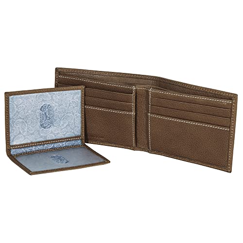 Eddie Bauer Men Signature Bifold Passcase Wallet (Available in Ripstop Nylon, Cotton Canvas, or Leather), Tan, One Size4