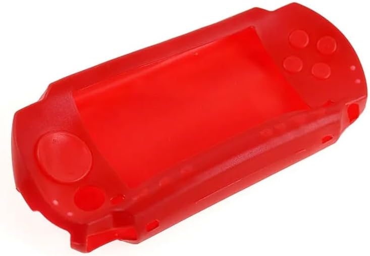Soft Silicone Case for PSP 1000 Protective Shell Cover for PSP1000 Console Gel Rubber Protective Case Cover Skin (Red)
