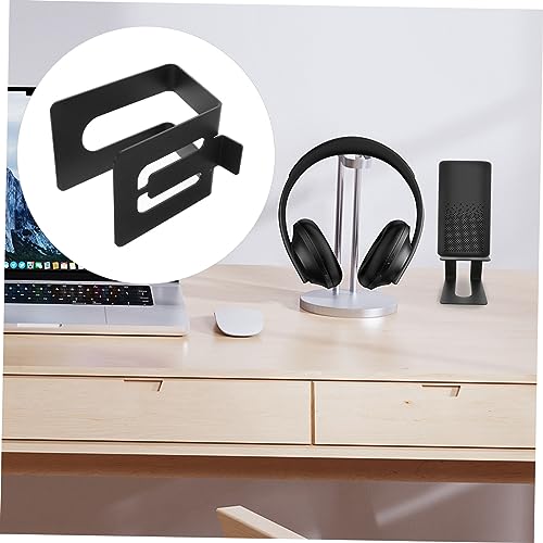 Support d'enceintes de bureau en métal robuste de qualité supérieure noir mat - 5