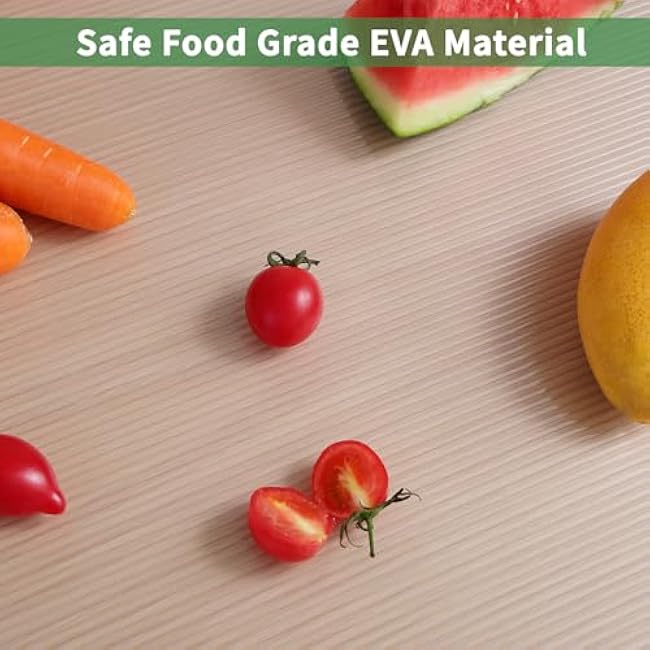 Shelf Liners 17 inch x 20 ft Shelf Liners for Kitchen cabinets nonstick Lining Drawer Mats EVA Protector for Cupboard (Clear Ribbed,17 inch x 20 ft)